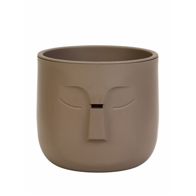 УЦЕНКА Кашпо со вставкой 0,65л d11,5см h10,5см "СТИВ", цвет фр. Серый