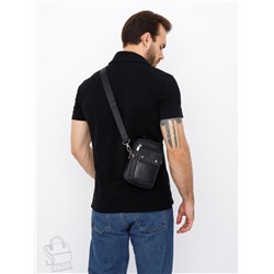Сумка мужская кожаная 3131 black Fuzhiniao