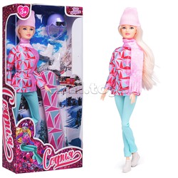 Кукла София 29 см. Сноуборд (руки и ноги сгиб., аксесс.) в коробке