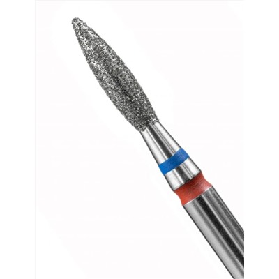MANITA Фреза алмазная пламя острое для аппаратного маникюра 866.104.243.080.021 ФАП-2.1 8 М-С, сине-красный, 5 шт. 28361