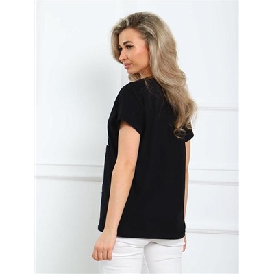 Футболка "Флорет" (Черный)