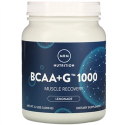 MRM, BCAA+G 1000, со вкусом лимонада, 1000 г (2,2 фунта)