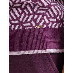 Джемпер жаккардовой вязки с кашемиром