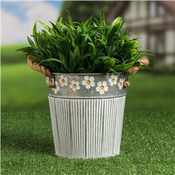 Декоративное кашпо «Ведёрко Фрейя», 2.2 л, 16×14×12 см, металлическое