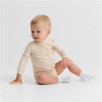 Боди - водолазка детская MINAKU, рост 68-74 см, светло-бежевое