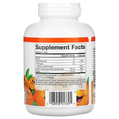 Natural Factors, Fruit-Flavor Chew Vitamin C, Tangy Orange, 500 mg, 90 Chewable Wafers