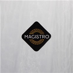 Бокалы для шампанского Magistro «Дарио», 180 мл, 7×27.5 см, набор 2 шт., стекло, графитовые