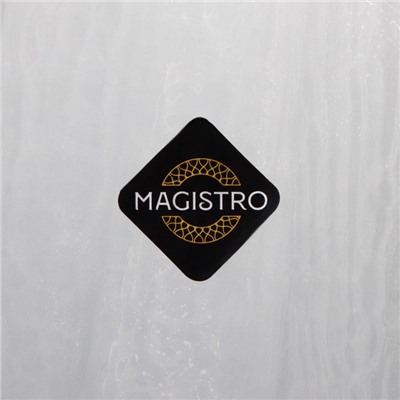 Бокалы для шампанского Magistro «Дарио», 180 мл, 7×27.5 см, набор 2 шт., стекло, графитовые