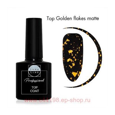 LunaLine Топ Flakes Golden Matte 10 мл