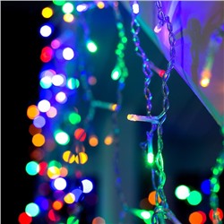 УЦЕНКА Гирлянда «Бахрома» 3 × 0.9 м, IP44, УМС, прозрачная нить, 232 LED, свечение белое, 220 В