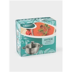 Кастрюля Катунь «Антея», 1.5 л, d=16 см, капсульное дно, индукция, нержавеющая сталь