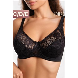 Бюстгальтер кружевной OIRO с цветочным принтом MARTA 2806 (Черный)