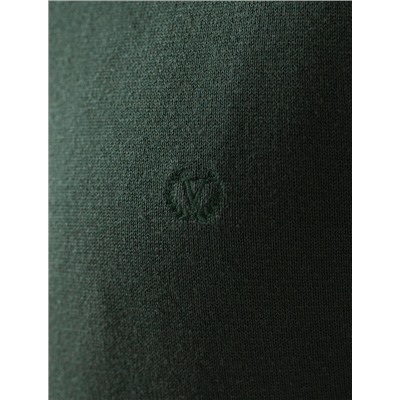 Джемпер с круглым воротом из хлопка с нейлоном