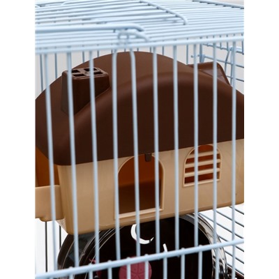 Клетка для грызунов «Пижон», 27×21×26 см укомплектованная, коричневая