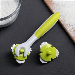 Валик для нарезки теста Доляна «Помощник», насадка 1 шт., 16.5×5.5×2.5 см, цвет МИКС