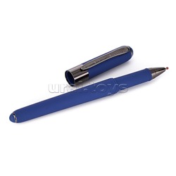 Ручка в футляре "Monaco" шариковая 0.5мм, синяя (темно-синий  корпус, серая коробка)