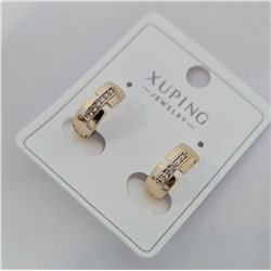 Серьги коллекция "Xuping" покрытие позолота, вставка: фианиты, арт.004.006