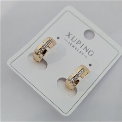 Серьги коллекция "Xuping" покрытие позолота, вставка: фианиты, арт.004.006