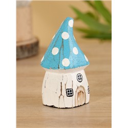 Сувенир «Гномий домик», 5.5×5.5×10 см, дерево, бело-синий