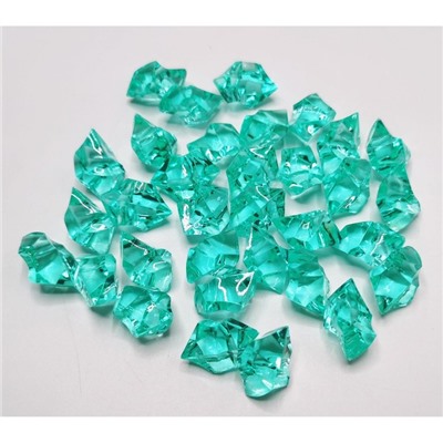 Декор акрил «Искусственный лед», 25×18 мм, 260 шт., бирюзовый