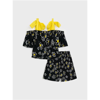 Комплект текстильный для девочек: топ, шорты