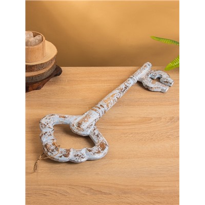 Сувенир «Ключ от счастья», 4.5×21×50 ± 3 см, дерево, голубой