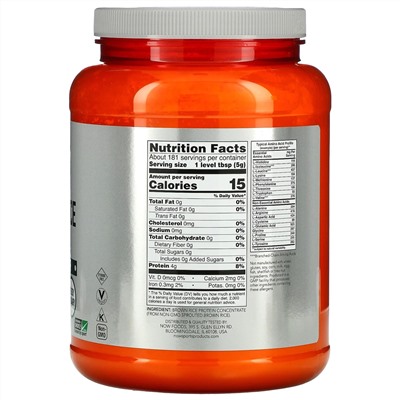 Now Foods, Sports, Белок из пророщенных зерен коричневого риса, 2 фунта (907 г)