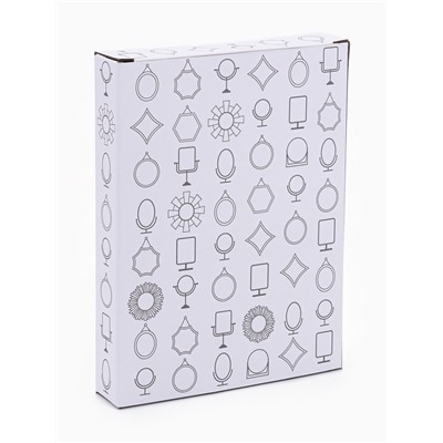 Зеркало декоративное, с увеличением х2, двустороннее, 16.5×25.5 см, (11×15.5 см), чёрное