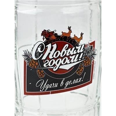Кружка новогодняя пивная «Удачи в делах!», 500 мл