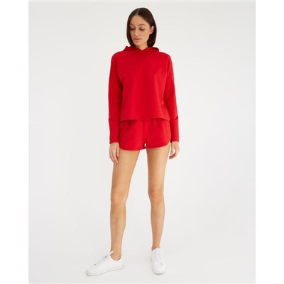 Костюм женский (толстовка, шорты) MIST, размер 48-50, красный