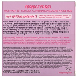 Nugg, Perfect Pores, Face Mask Set, 4 Masks