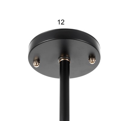 Люстра «Рипли» 8хЕ27 40 Вт черно-золотой 60×60×40 см