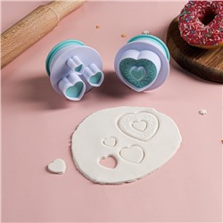 Набор плунжеров кондитерских «Любовь», 2 шт., цвет МИКС