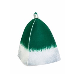 Набор для бани с принтом «С новым годом!», 5 предметов: шапка, рукавица, тапочки, коврик, портфель, зелёный, «Банная забава»