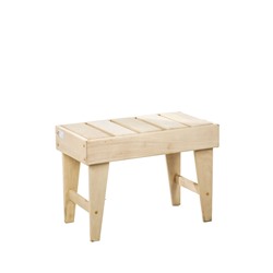 УЦЕНКА Лавка деревянная «Цезарь» из липы, 60×32×42 см, для бани, для дачи, нагрузка до 100 кг 68