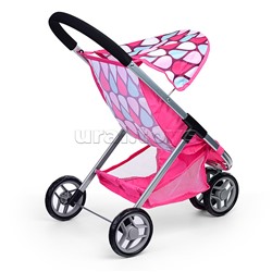 Коляска для кукол металлическая, складная, 3-х колесная, с козырьком, в пакете