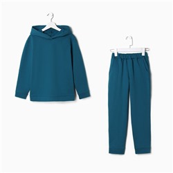 Костюм детский (толстовка, брюки) НАЧЁС, цвет петрол, рост 92 см