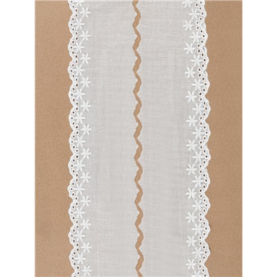 Кружево шитьё «Цветочки», 80 мм, 13.7±1 м, белое