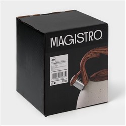 Чайник Magistro Stone, 2.7 л, со свистком, ручка soft-touch, индукция, нержавеющая сталь, бежевый
