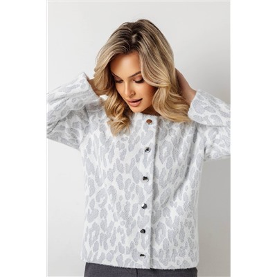 Жакет женский  4351/18/Молочный, голубой