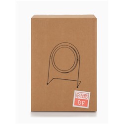 Зеркало настольное PREMIUM, круглое, металлическое, 29×20.5×11 см, (d=14.5 см), чёрное