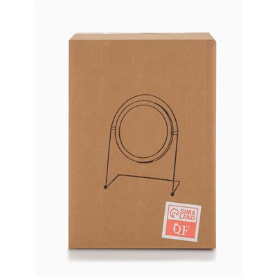 Зеркало настольное PREMIUM, круглое, металлическое, 29×20.5×11 см, (d=14.5 см), чёрное