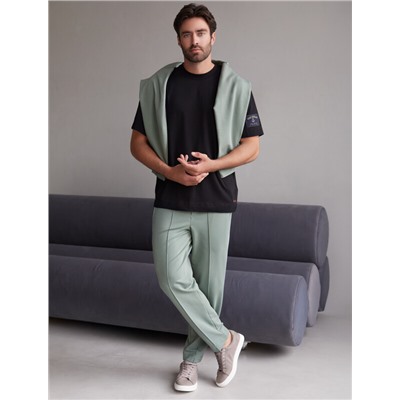 Свободная футболка из премиального хлопка с эластаном