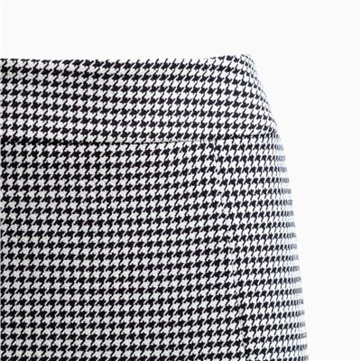 Юбка с разрезом мини женская MIST: Classic Collection, размер 48, чёрная, белая