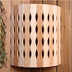 Абажур для бани и сауны «Косичка», настенный, деревянный, «Добропаровъ»