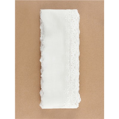 Кружево шитьё «Цветочки», 80 мм, 13.7±1 м, белое