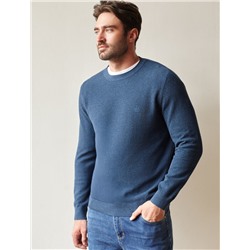 Джемпер фактурной вязки из хлопка с нейлоном