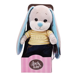 Зайчик Жак в футболке и джинсах, 20 см, в коробке