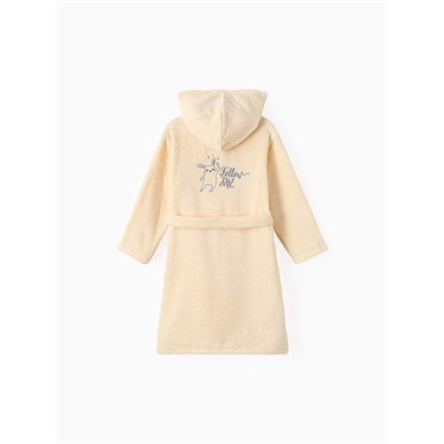 Халат махровый детский Этель Follow me, размер 32 (110-116 см), бежевый