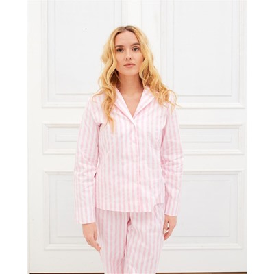 Рубашка ночная женская KAFTAN Beautiful, белая, розовый, размер 40-42